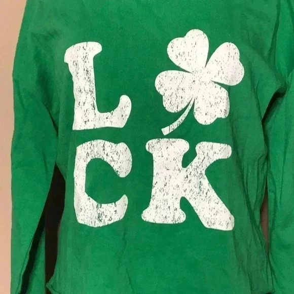 Grayson Threads Luck Cropped Sweatshirt Size L - Picture 3 of 6